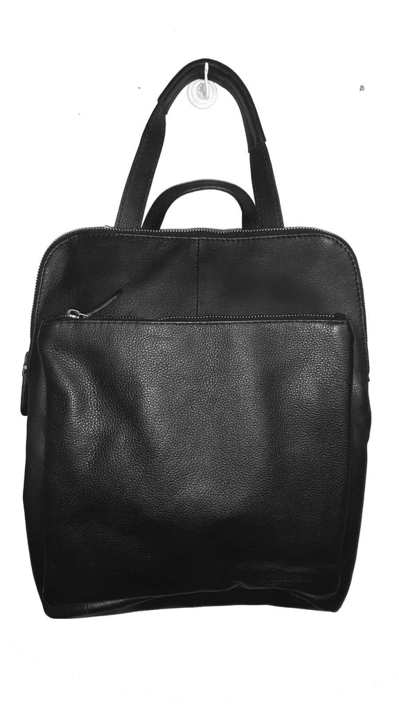 Leather Bag Layla Backpack - Vera Tucci OriginalsBags BLACK