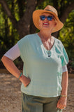 Linen ALEXA - 3156 LIGHT WEIGHT ITALIAN Linen Top - Vera Tucci OriginalsGianni Moda