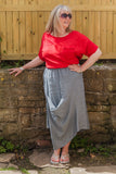 Linen JUNO -3166 ITALIAN LIGHTWEIGHT LINEN SKIRT WITH POCKET - Vera Tucci OriginalsGianni Moda