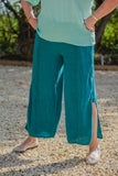 Linen ALTO - 3805 SIDE SLIT LIGHT WEIGHT 100% ITALIAN LINEN TROUSERS - Vera Tucci OriginalsGianni Moda