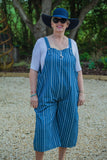 Linen PHILLIPA - 2033 PREMIUM ITALIAN COTTON STRIPED DUNGAREES - Vera Tucci OriginalsGianni Moda
